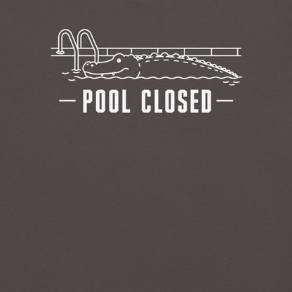 Pool Closed Florida alligator graphic in graphite