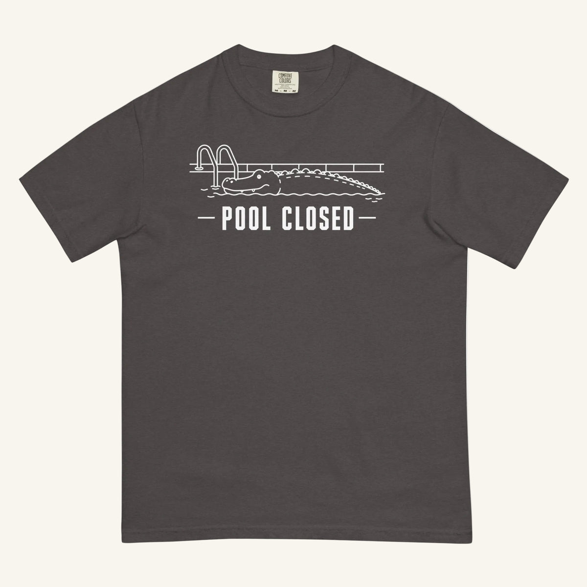 Pool Closed Florida alligator graphic t-shirt in graphite
