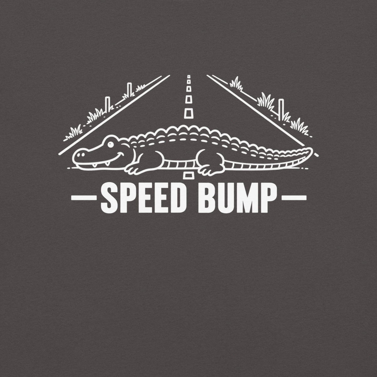 Speed Bump Florida alligator graphic in graphite