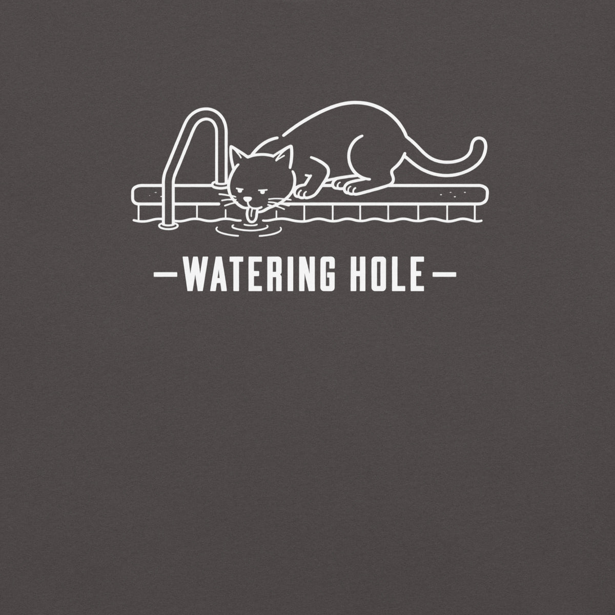 Watering Hole Florida wildlife graphic in graphite