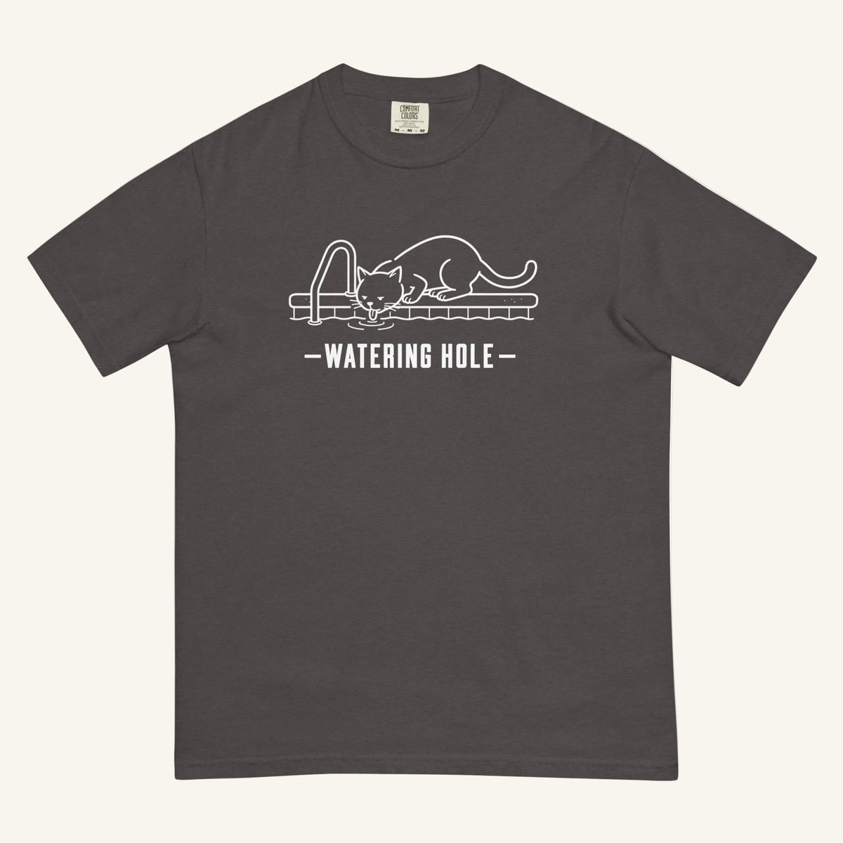 Watering Hole Florida wildlife graphic t-shirt in graphite