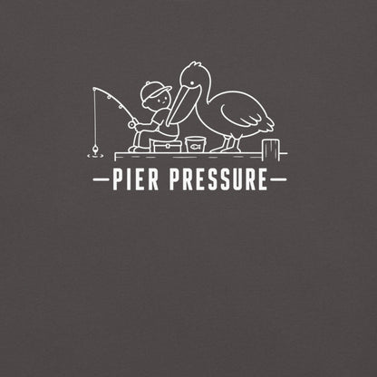 Pier Pressure Florida coastal wildlife graphic in graphite