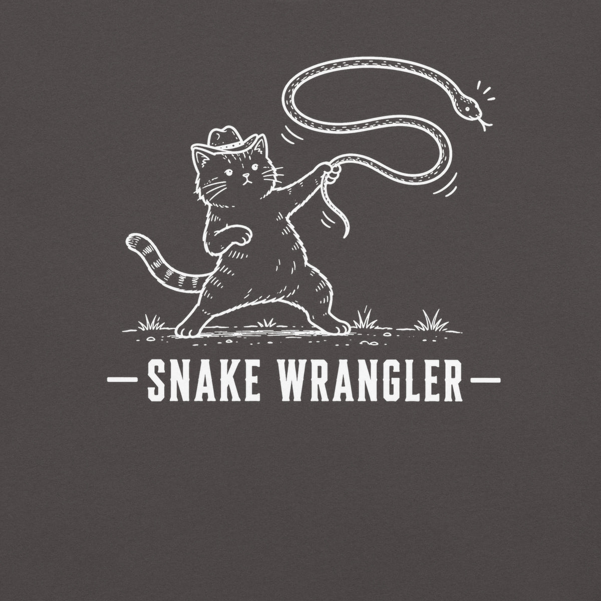 Snake Wrangler Florida snake graphic in graphite