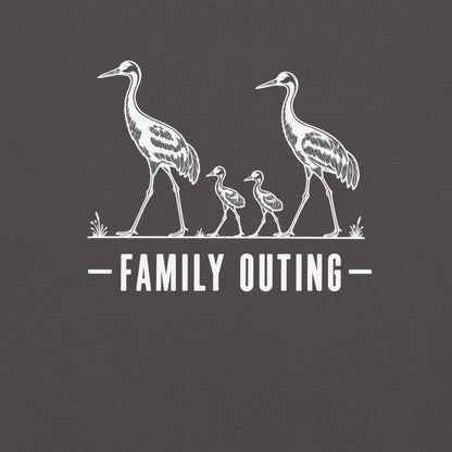 Family Outing Florida sandhill crane graphic in graphite