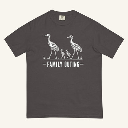 Family Outing Florida sandhill crane graphic t-shirt in graphite