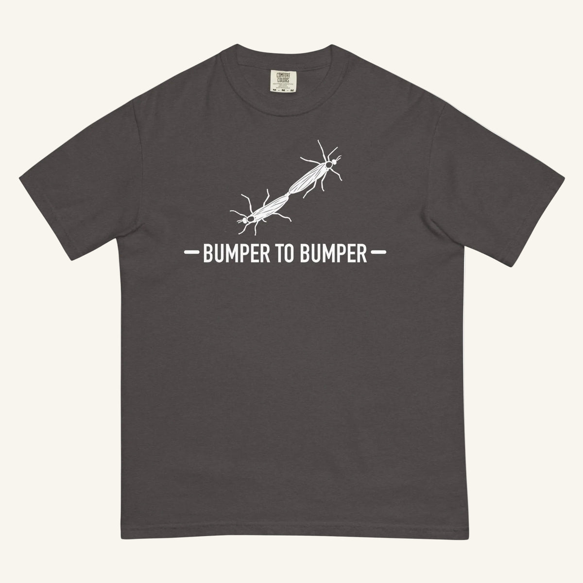 Bumper to Bumper Florida lovebug graphic t-shirt in graphite