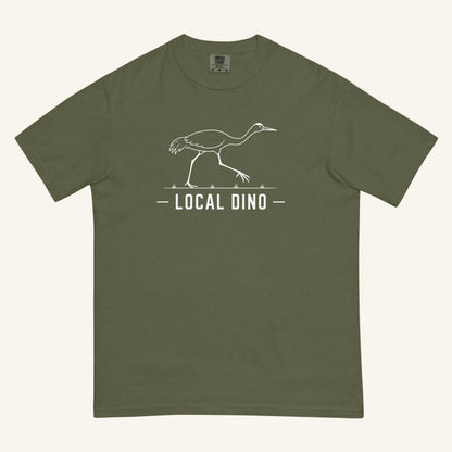 Local Dino Florida sandhill crane graphic t-shirt in hemp