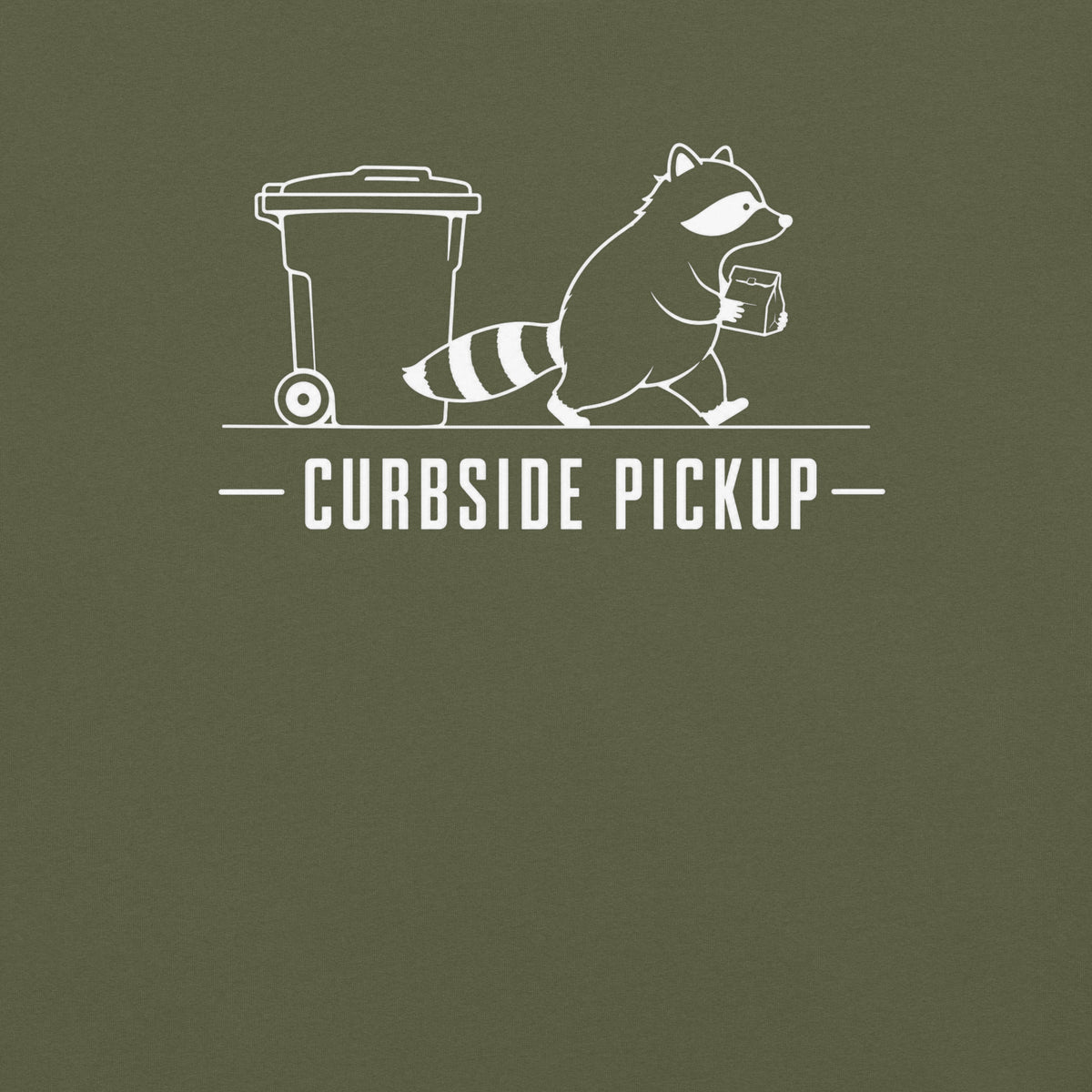Curbside Pickup Florida raccoon graphic in hemp