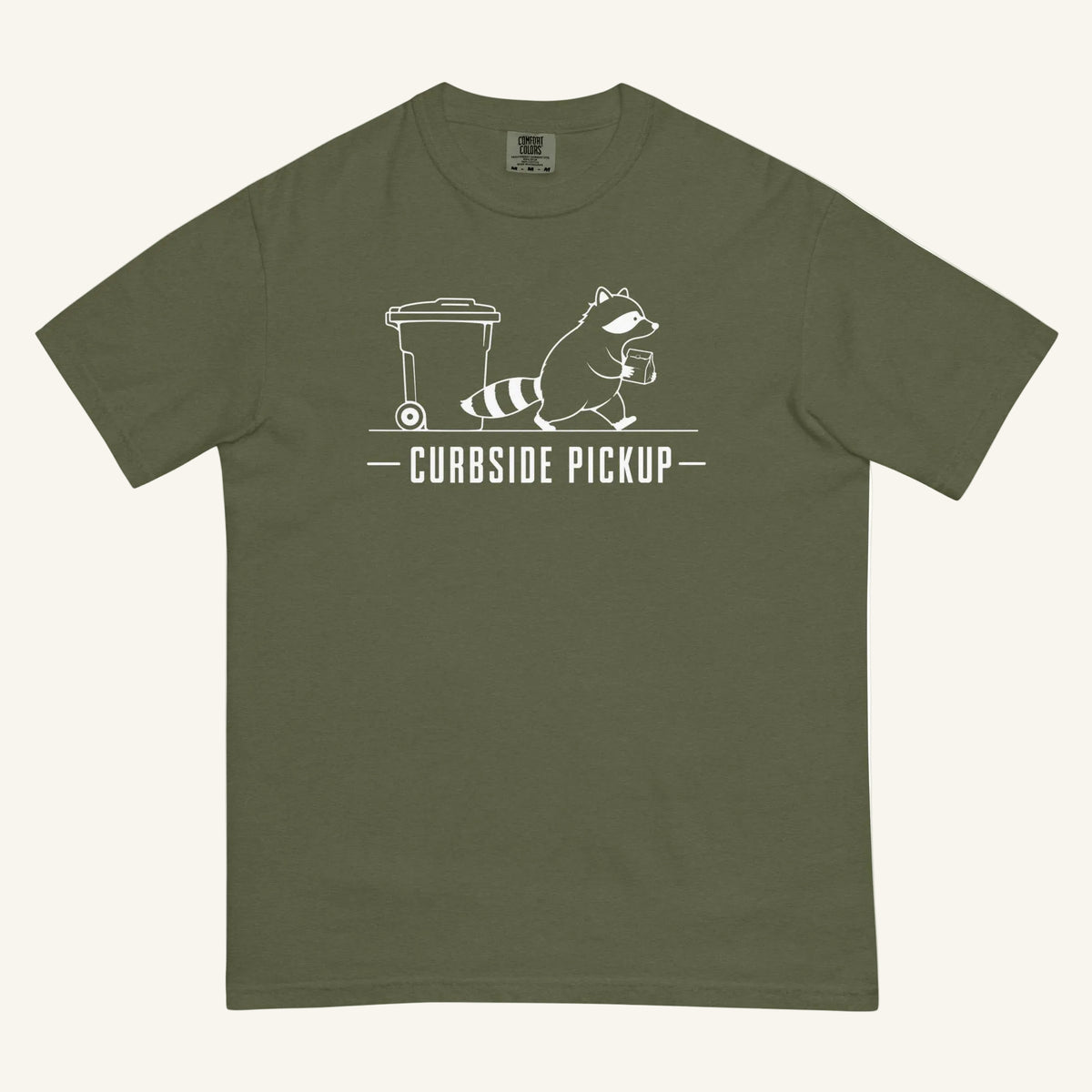 Curbside Pickup Florida raccoon graphic t-shirt in hemp