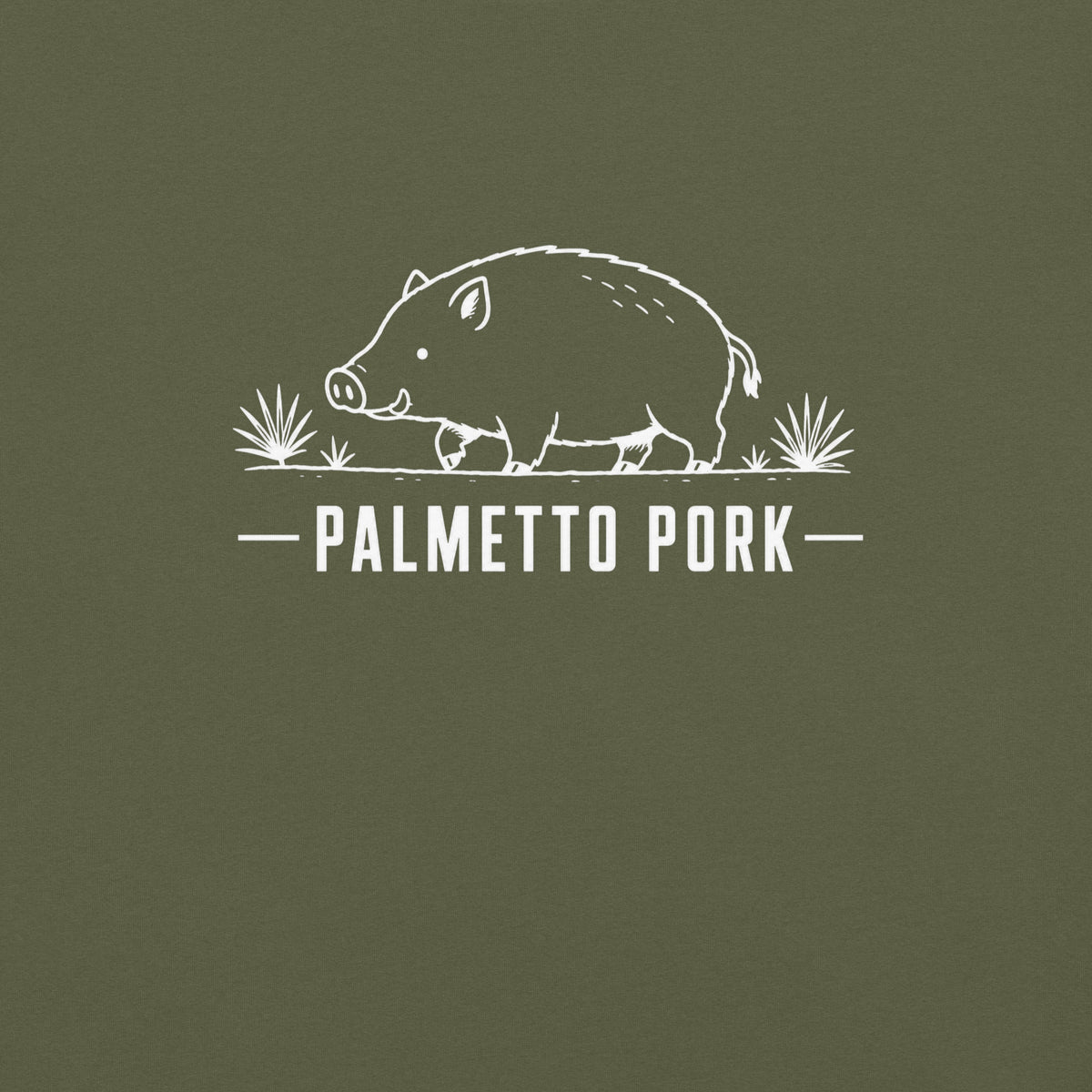 Palmetto Pork Florida boar graphic in hemp