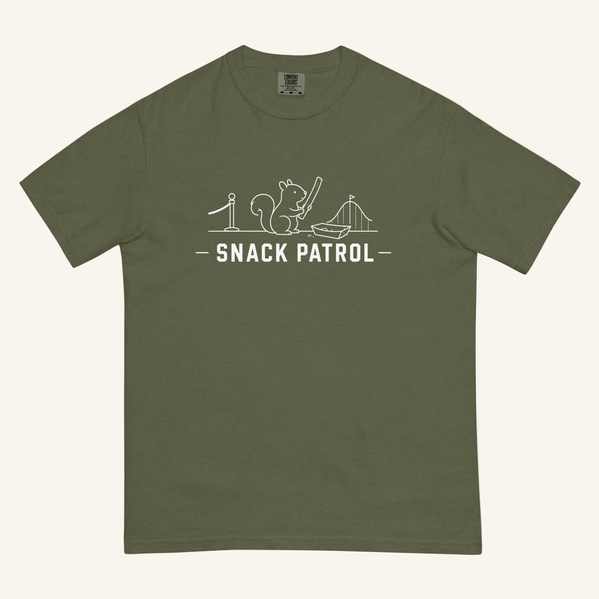 Snack Patrol Florida squirrel graphic t-shirt in hemp