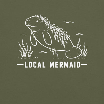 Local Mermaid Florida manatee graphic in hemp