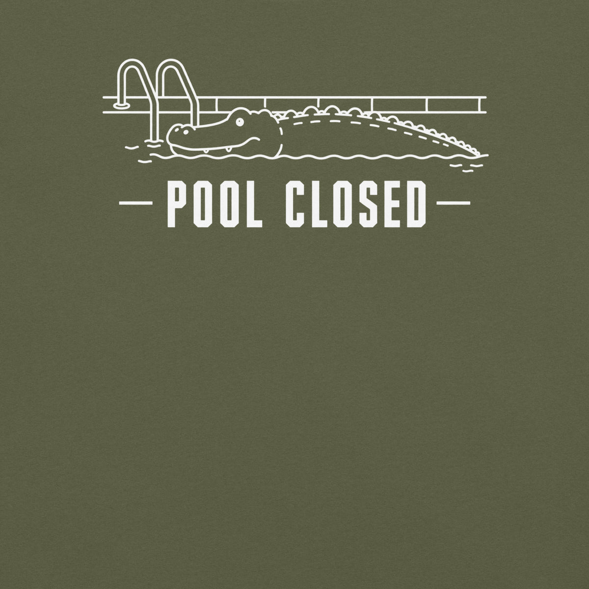 Pool Closed Florida alligator graphic in hemp