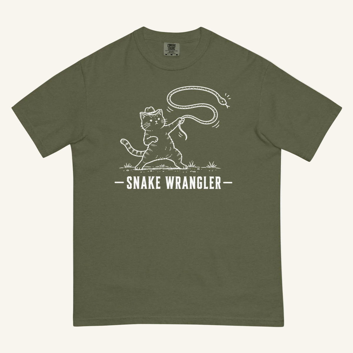 Snake Wrangler Florida snake graphic t-shirt in hemp