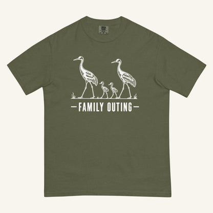 Family Outing Florida sandhill crane graphic t-shirt in hemp