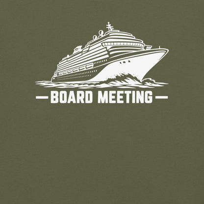 Board Meeting funny cruise ship graphic in hemp