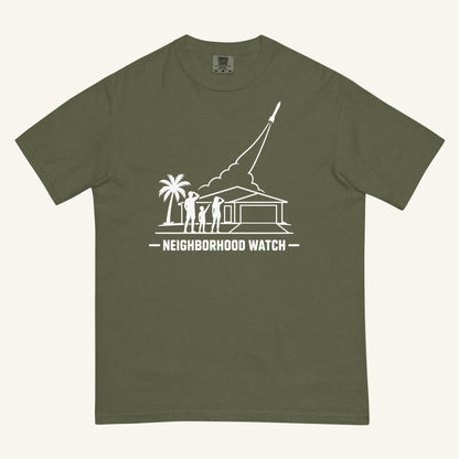 Neighborhood Watch Florida rocket launch t-shirt in hemp