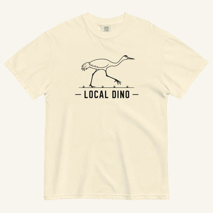 Local Dino Florida sandhill crane graphic t-shirt in ivory
