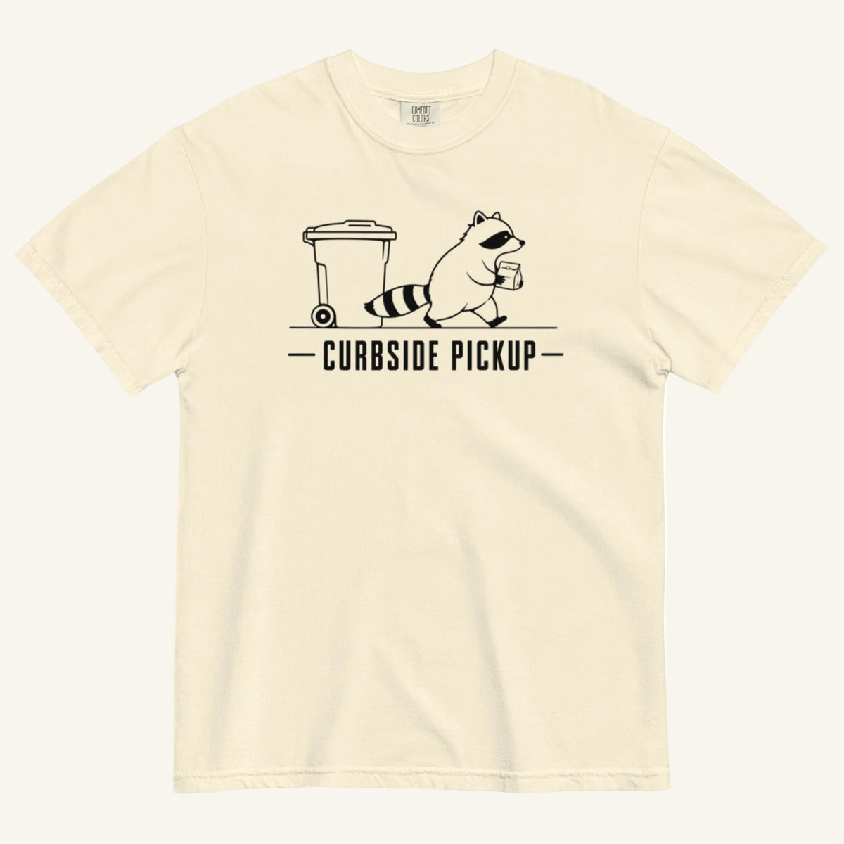 Curbside Pickup Florida raccoon graphic t-shirt in ivory