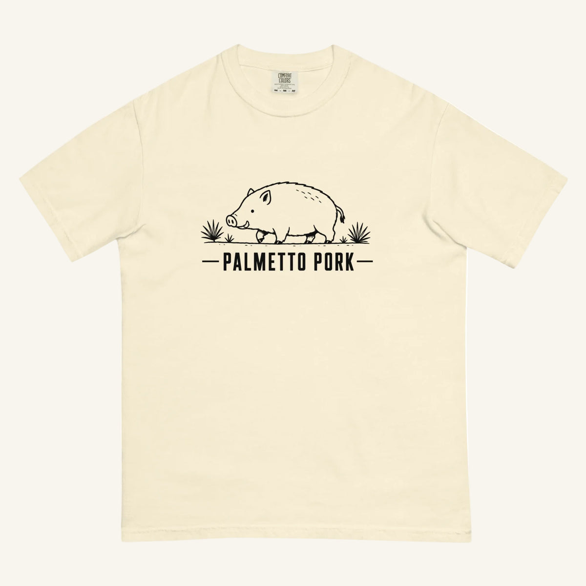 Palmetto Pork Florida boar graphic t-shirt in ivory