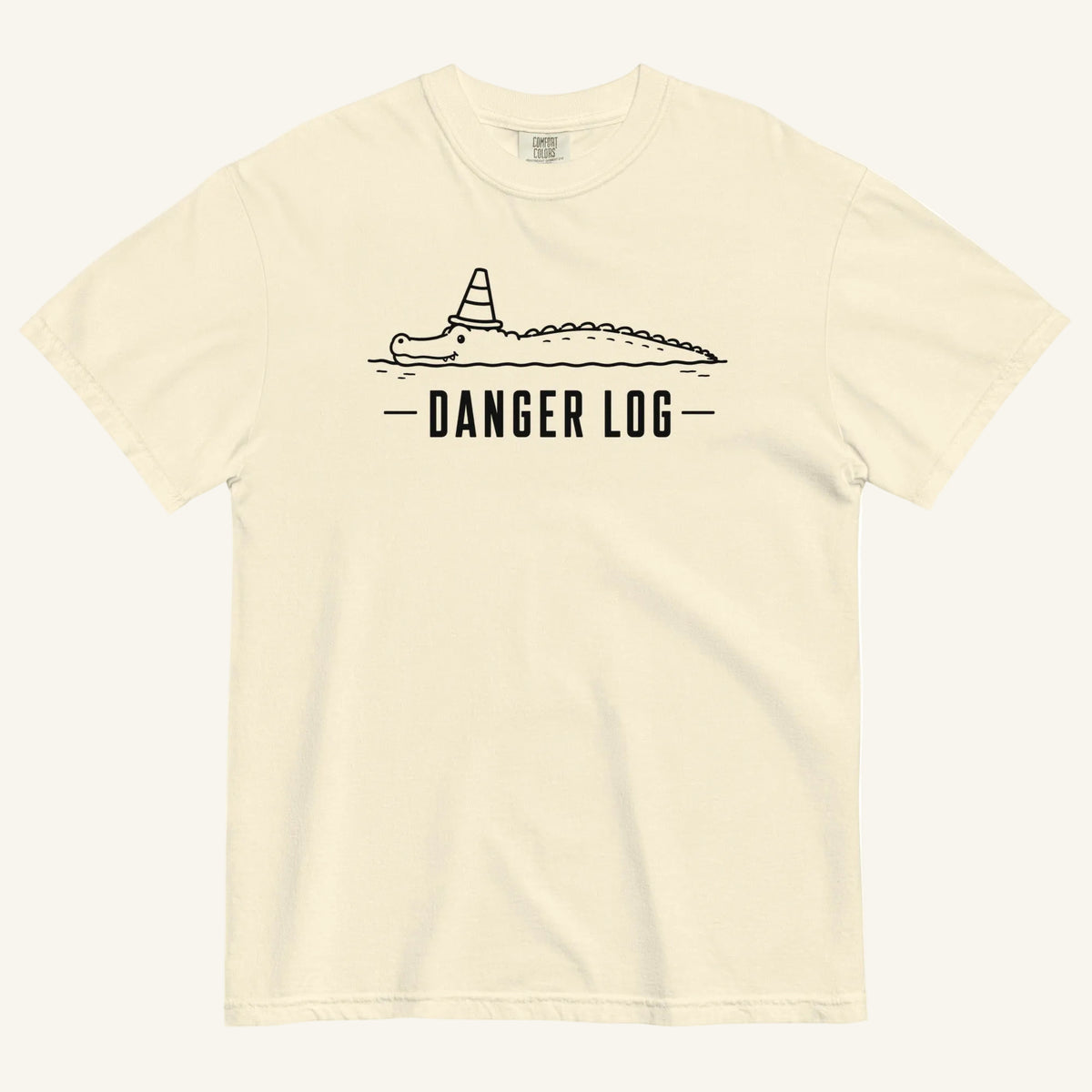 Danger Log Florida alligator graphic t-shirt in ivory