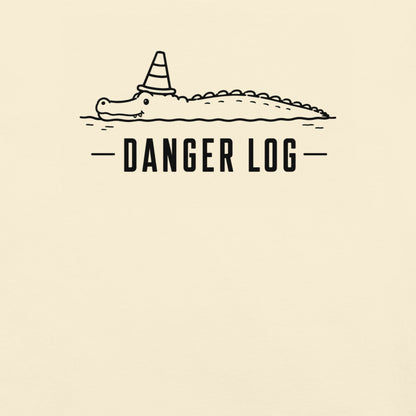 Danger Log Florida alligator graphic in ivory