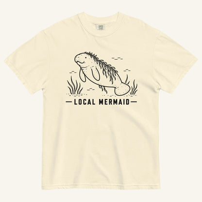 Local Mermaid Florida manatee graphic t-shirt in ivory