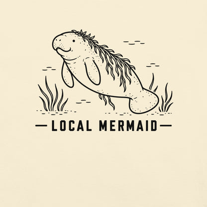 Local Mermaid Florida manatee graphic in ivory