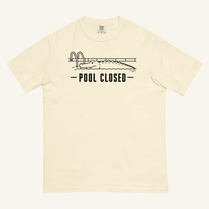Pool Closed Florida alligator graphic t-shirt in ivory