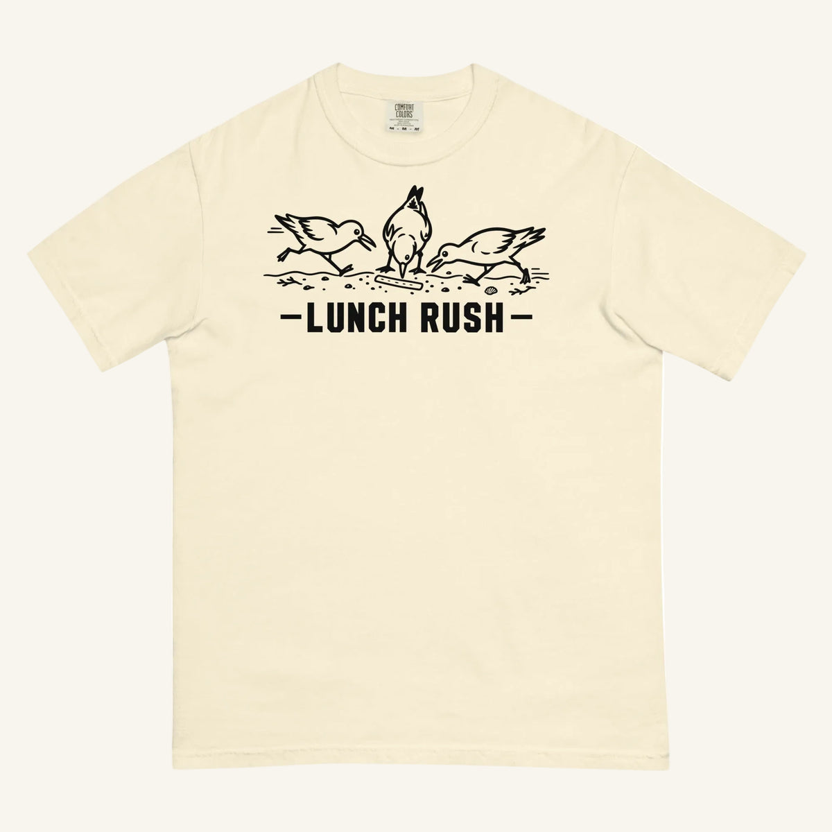 Lunch Rush Florida seagull graphic t-shirt in ivory