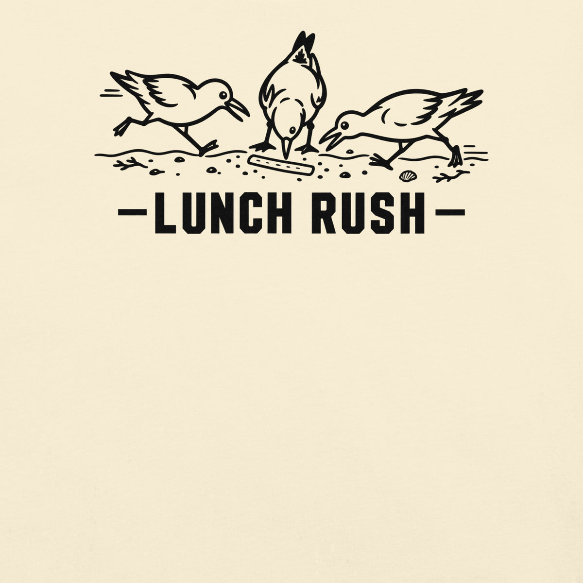 Lunch Rush Florida seagull graphic in ivory