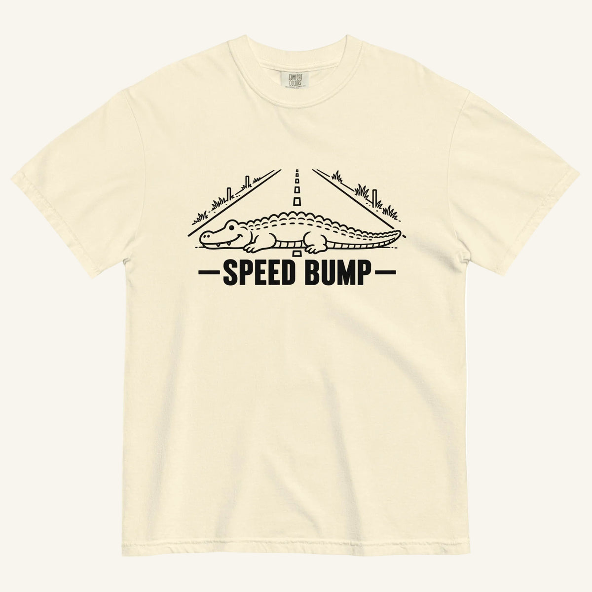 Speed Bump Florida alligator graphic t-shirt in ivory