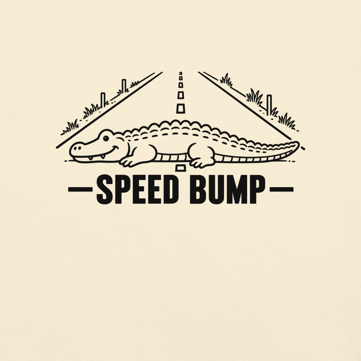 Speed Bump Florida alligator graphic in ivory