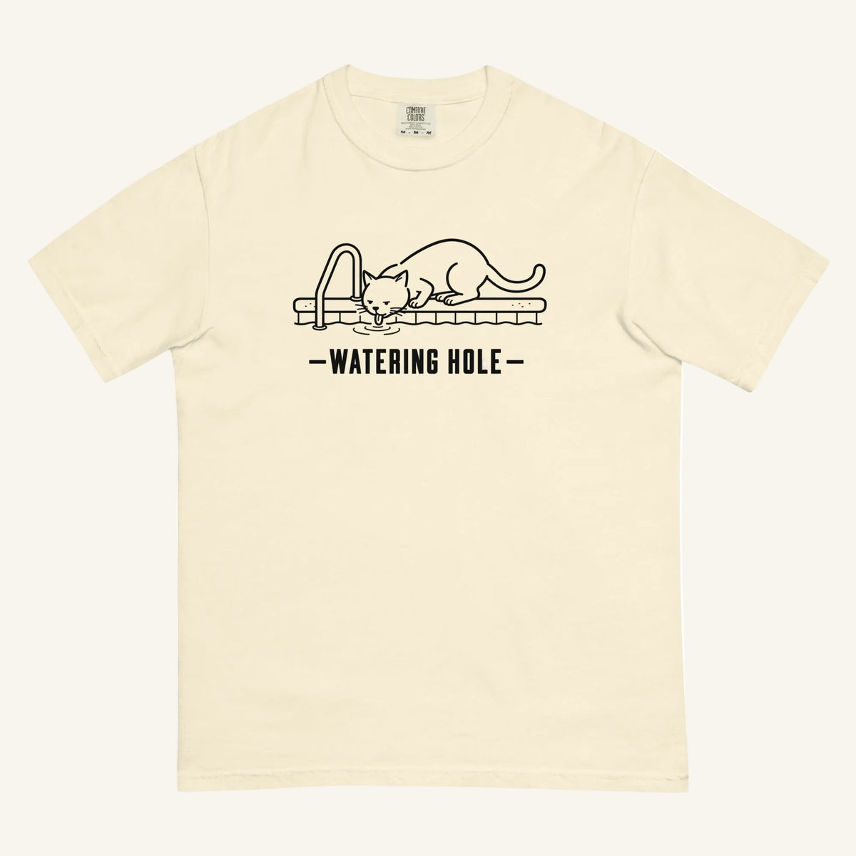 Watering Hole Florida wildlife graphic t-shirt in ivory
