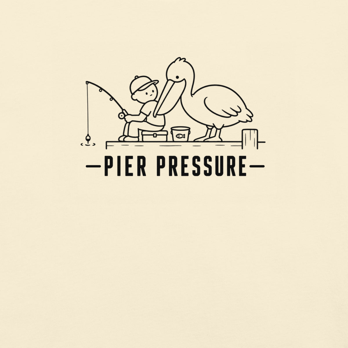 Pier Pressure Florida coastal wildlife graphic in ivory