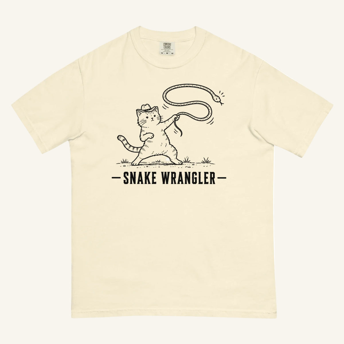 Snake Wrangler Florida snake graphic t-shirt in ivory