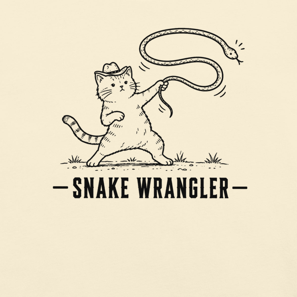 Snake Wrangler Florida snake graphic in ivory