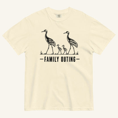 Family Outing Florida sandhill crane graphic t-shirt in ivory