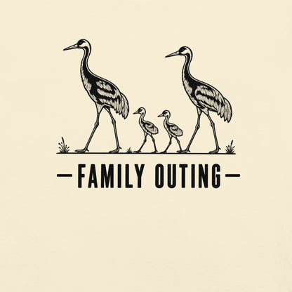 Family Outing Florida sandhill crane graphic in ivory