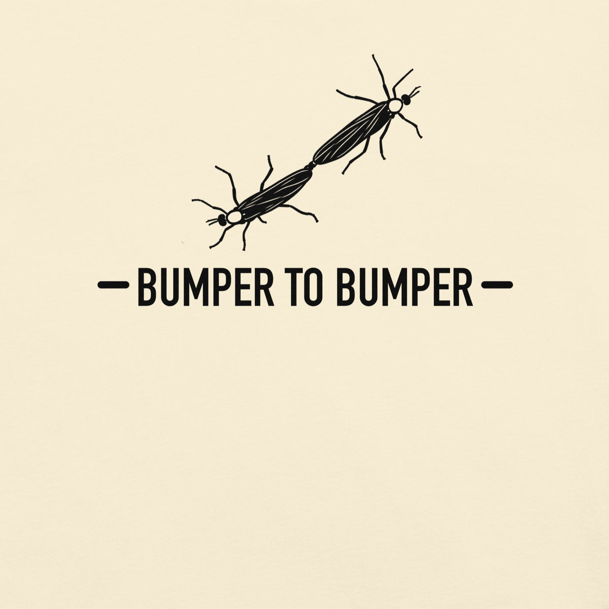 Bumper to Bumper Florida lovebug graphic in ivory