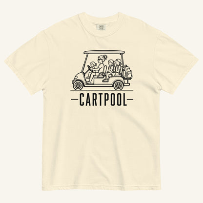 Cartpool Florida golf cart family graphic t-shirt in ivory