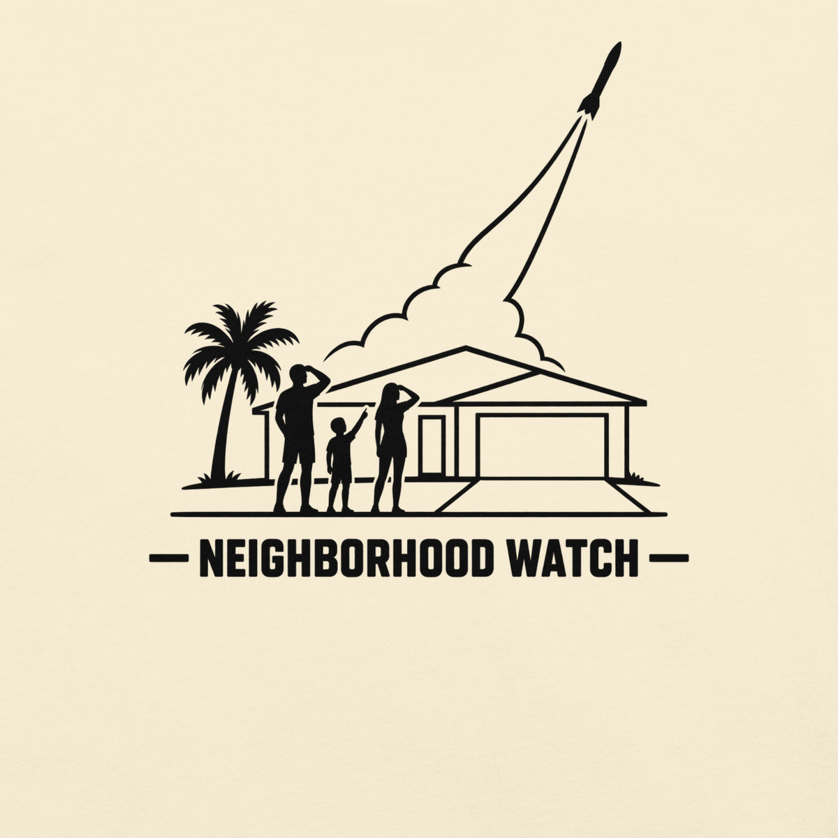 Neighborhood Watch Florida rocket launch in ivory