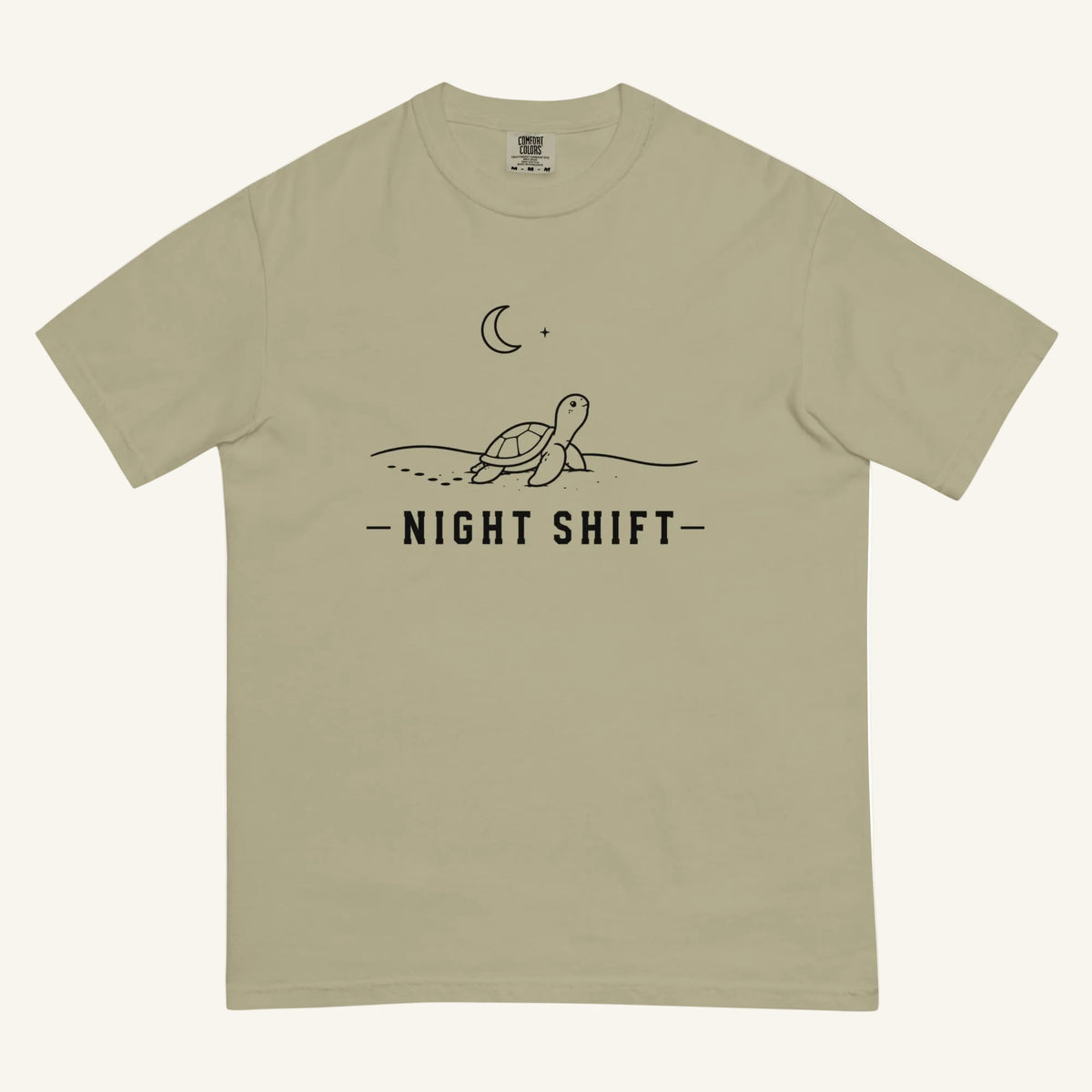 Night Shift Florida wildlife graphic t-shirt in khaki