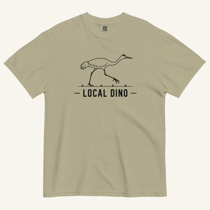 Local Dino Florida sandhill crane graphic t-shirt in khaki