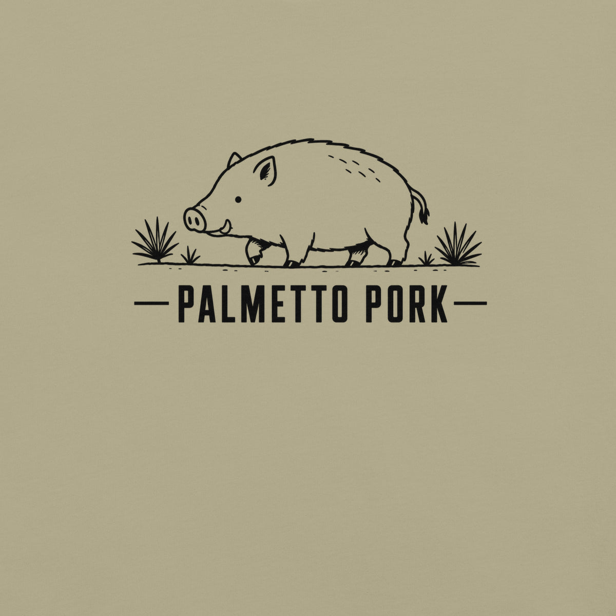 Palmetto Pork Florida boar graphic in khaki