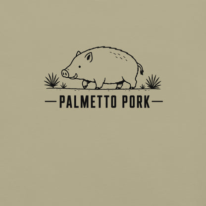 Palmetto Pork Florida boar graphic in khaki
