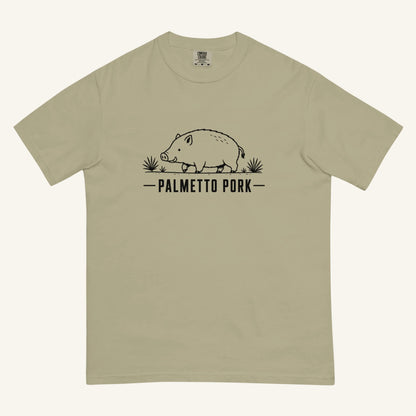 Palmetto Pork Florida boar graphic t-shirt in khaki