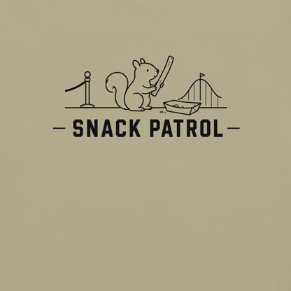 Snack Patrol Florida squirrel graphic in khaki