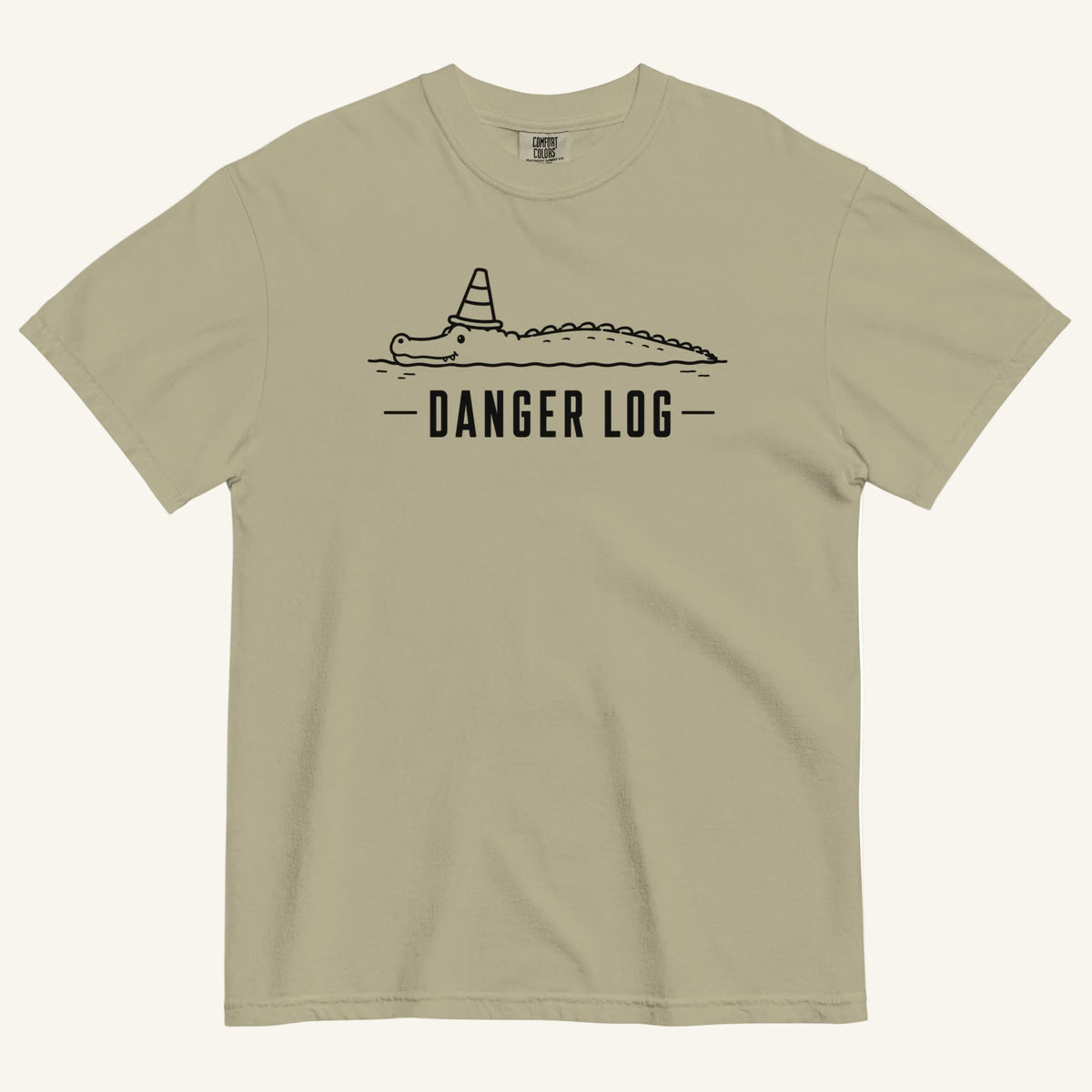 Danger Log Florida alligator graphic t-shirt in khaki