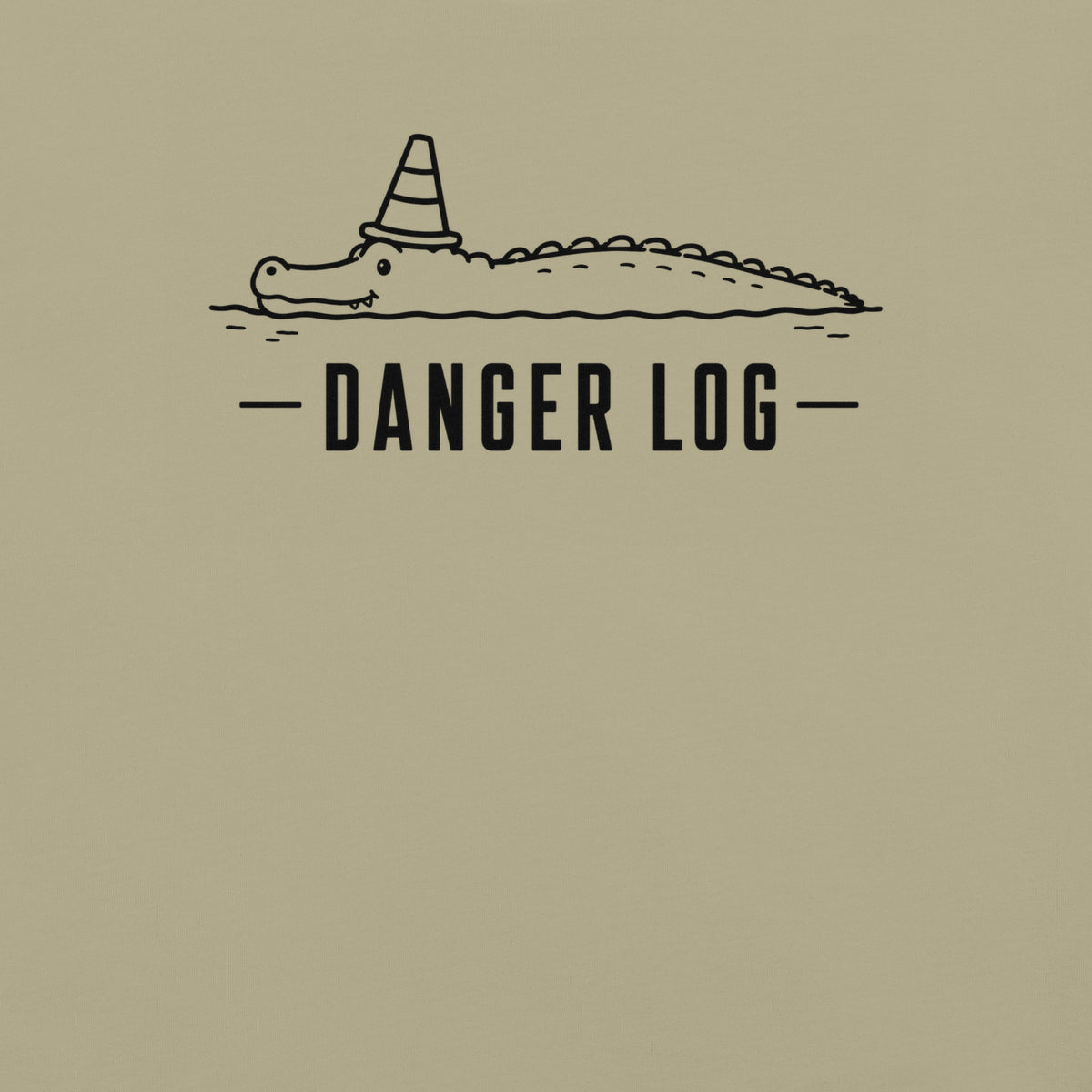 Danger Log Florida alligator graphic in khaki